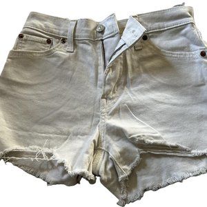 Levi's women's white denim shorts size 25